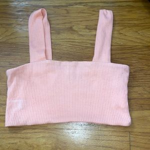 SHEIN peach cropped tank top